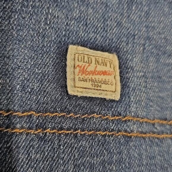 Old Navy Workwear Womens Sky-Hi Straight Jeans Sz 10 Tall Carpenter - Picture 5 of 9